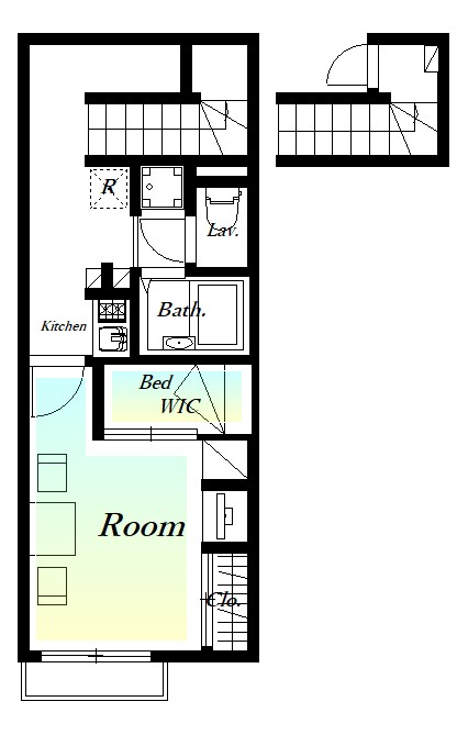レオパレスディアコートの間取り