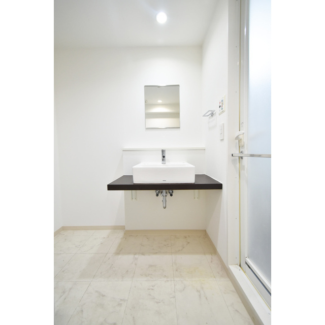 洗面設備　広い洗面スペース