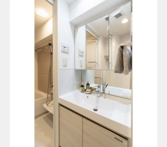 洗面設備　家具/調度品に関しては配置例を示したものであり、実際の賃貸に