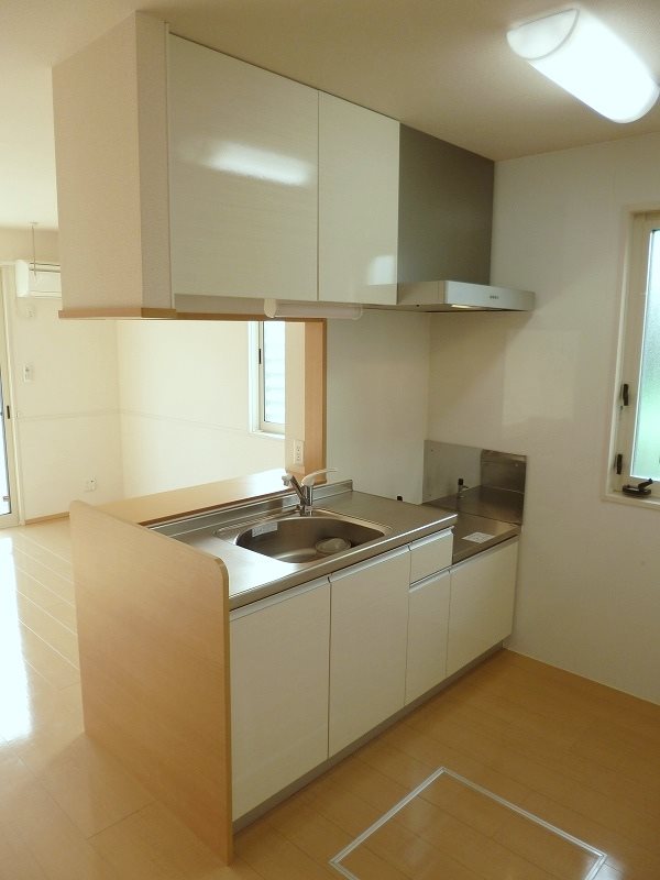 キッチン　2口ガスコンロ設置可