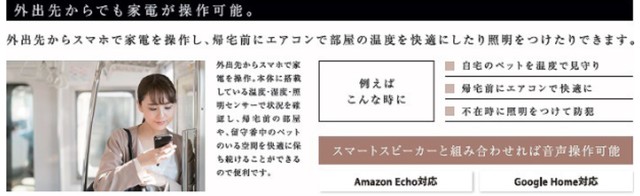 その他　Google Home Amazon Echo対応
