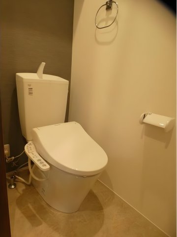 トイレ　落ち着いた色調のトイレです