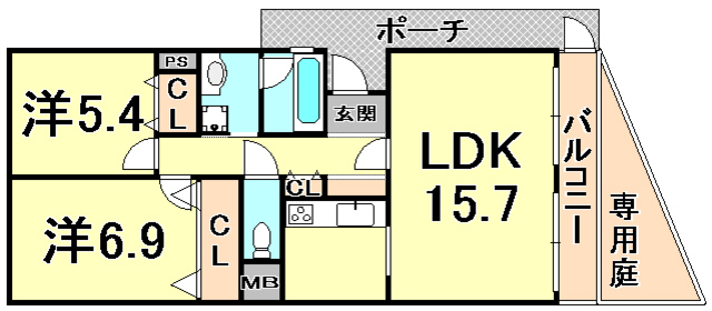 AKKORD門戸の間取り写真
