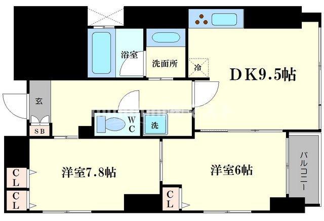 キルシェ北堀江の間取り写真