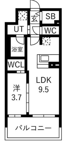 ＪＲ大阪環状線 福島駅 徒歩13分 11階建 築1年の間取り写真