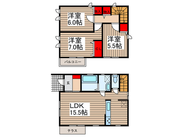 Trefle House A号棟の間取り写真
