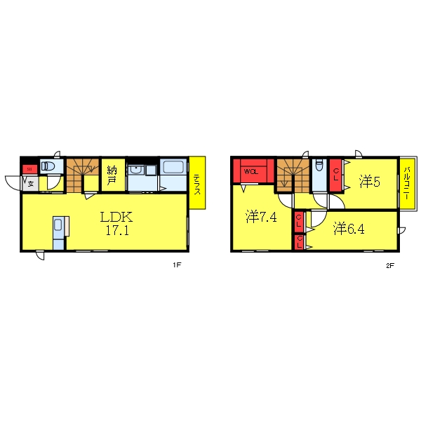 常盤台戸建Aの間取り写真