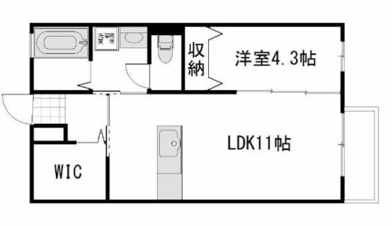 ＪＲ宇野線 備前西市駅 2階建 築23年の間取り写真