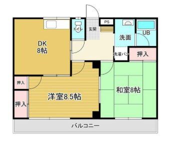 東武伊勢崎線 草加駅 徒歩33分 3階建 築33年の間取り写真
