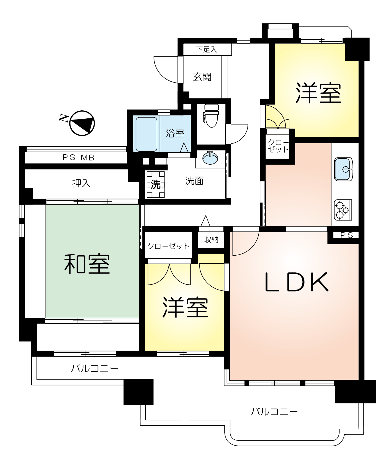 エルタウン学園Iの間取り写真