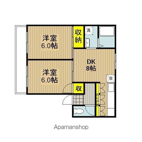 東武伊勢崎線 北越谷駅 徒歩9分 2階建 築32年の間取り写真