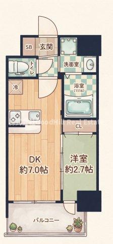 セレニテ新大阪ミラク壱番館の間取り写真