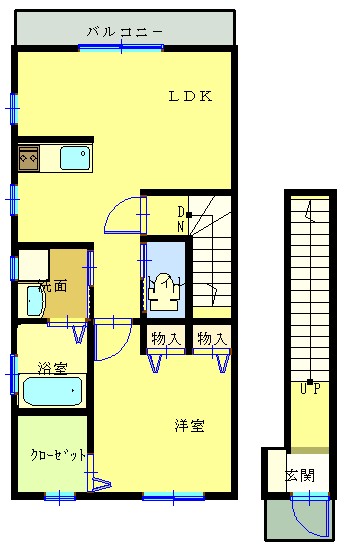 ＪＲ横須賀線 東逗子駅 徒歩1分 2階建 築11年の間取り写真