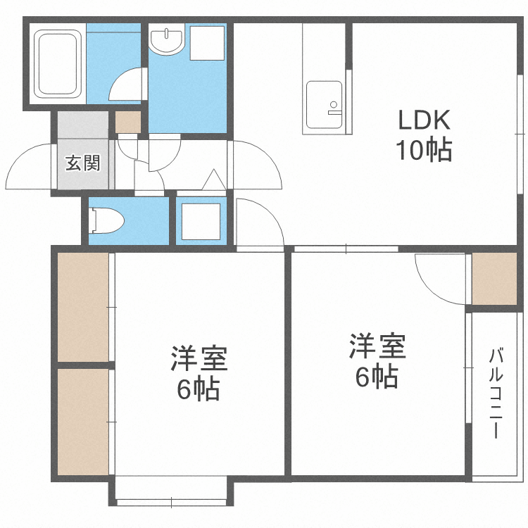 札幌市中央区南二十四条西のマンションの間取り