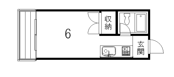 京都市左京区岩倉西河原町のマンションの間取り