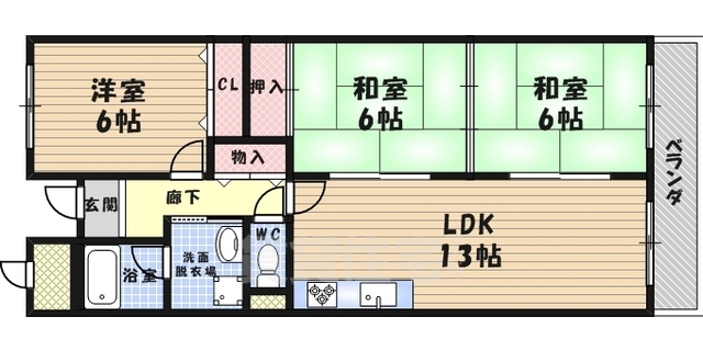 オルティア塚口の間取り