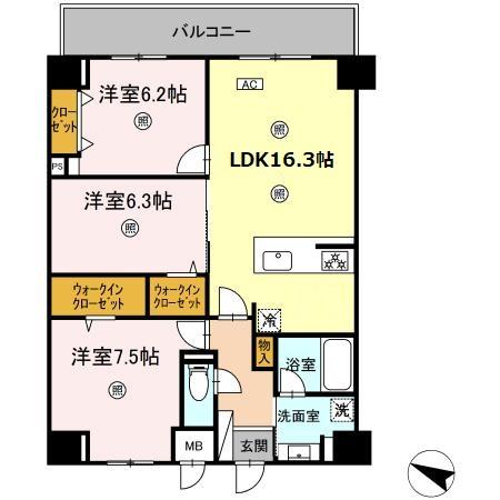 仮）佐賀駅前中央２丁目プロジェクトの間取り