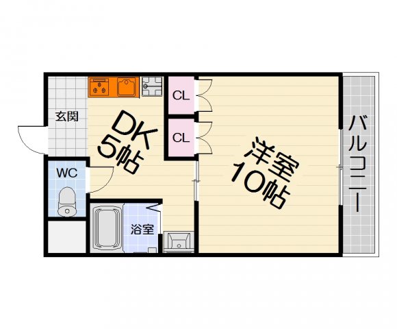 堺市中区深井東町のマンションの間取り