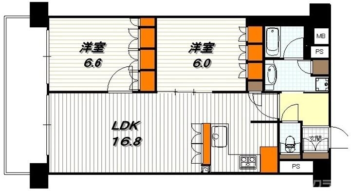 リーガル京都聖護院の間取り