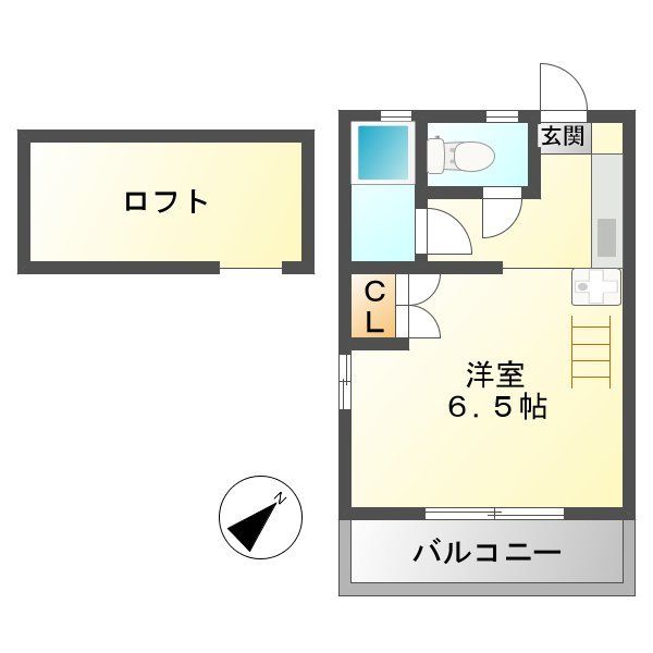 【プランドゥ五条B棟の間取り】