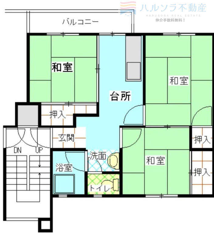 枚方市村野南町のマンションの間取り