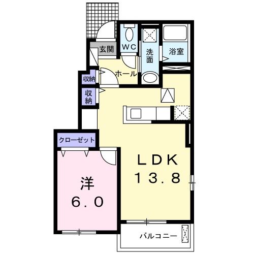 久慈市長内町のアパートの間取り