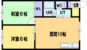 【コーポ高田Bの間取り】