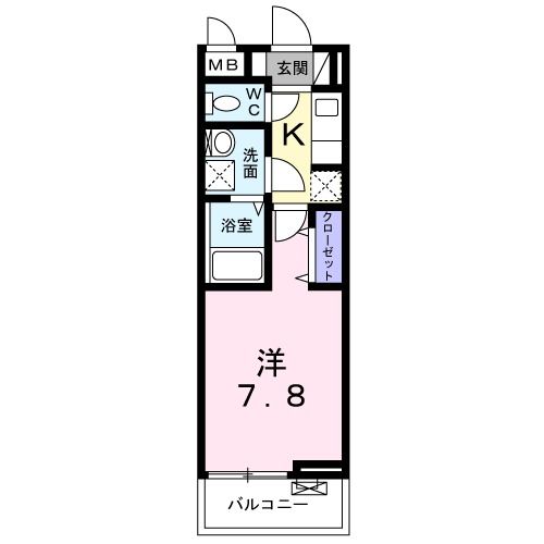 泉佐野市中町のアパートの間取り