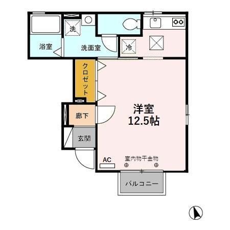 金沢市大額のアパートの間取り