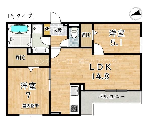 大阪市鶴見区今津南のアパートの間取り