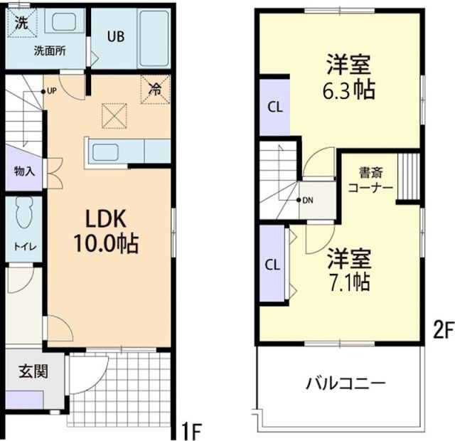 鹿沼市御成橋町のアパートの間取り