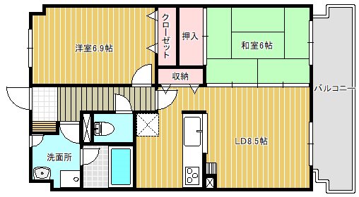 ウエストコート愛宕の間取り