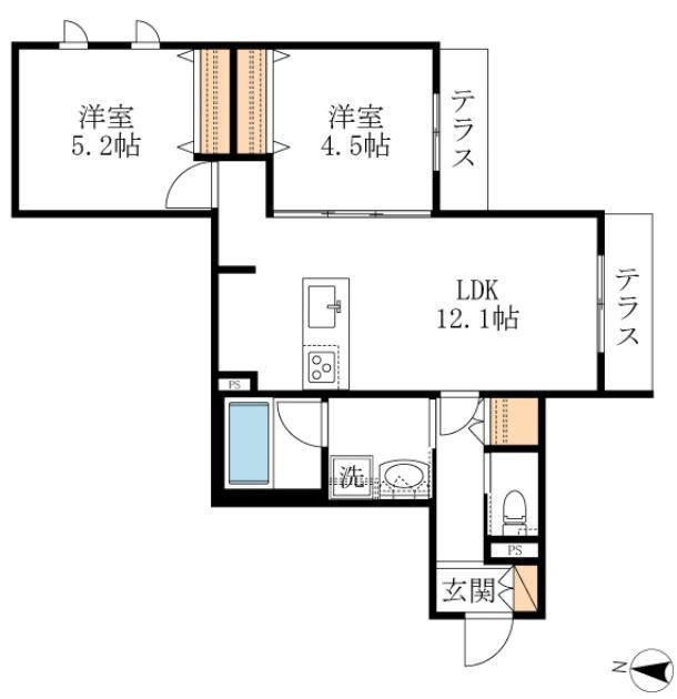 アムフルス参番館の間取り