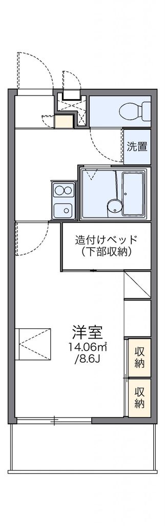 レオパレスボヌールの間取り