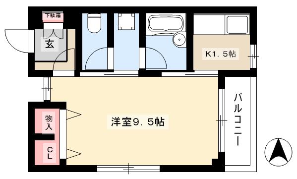 シャンブル平野の間取り