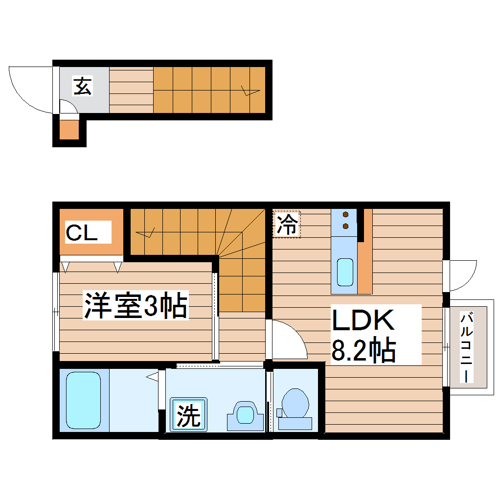 Casa bonita薬師堂の間取り