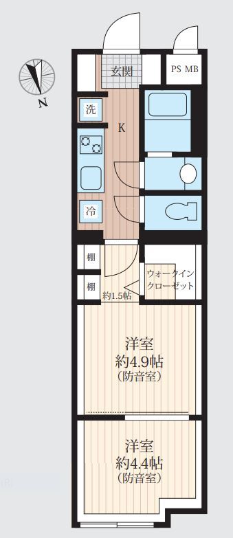 板橋区成増のマンションの間取り