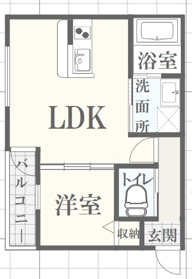 姫路市苫編のアパートの間取り