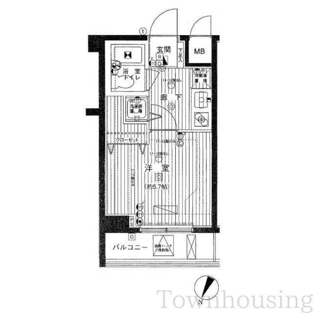 渋谷区本町のマンションの間取り