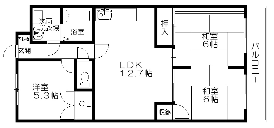 グランドハイツフナトラの間取り