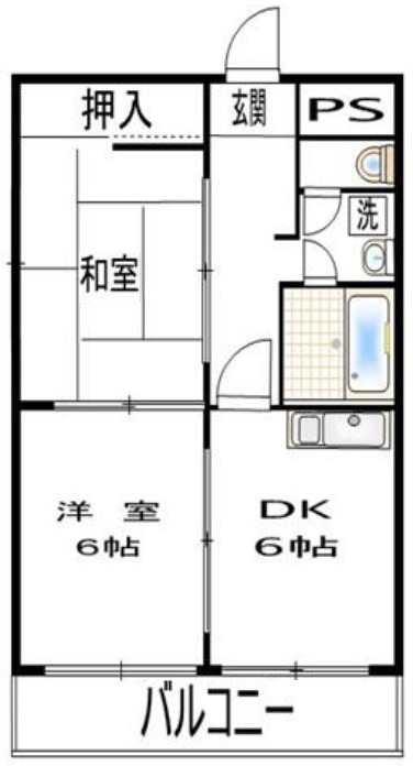 コーポアトミ第2の間取り