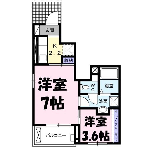 イセソラージュ　Ｅの間取り