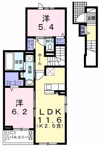 フェリス　ソレアードIIの間取り