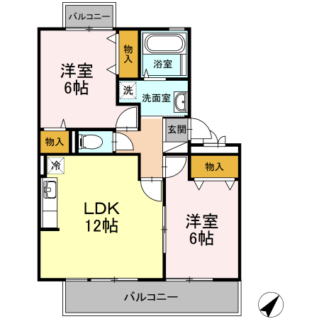 アルファタウン秦野新町Cの間取り写真
