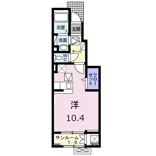 富士宮市若の宮町のアパートの間取り