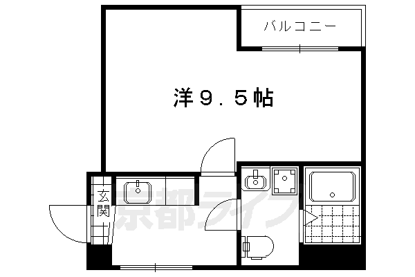 京都市上京区一番町のマンションの間取り