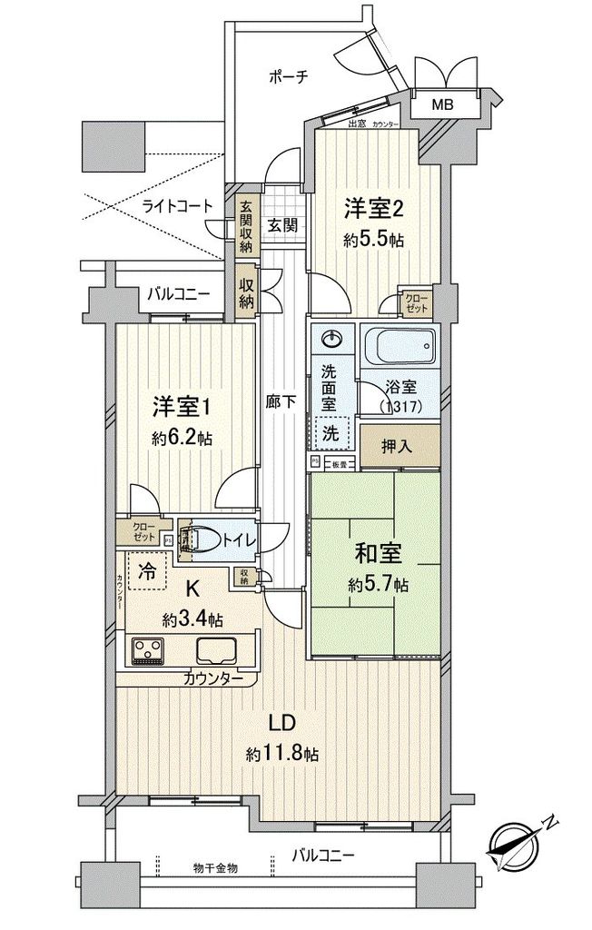 エステ・シティ海浜幕張５番館の間取り