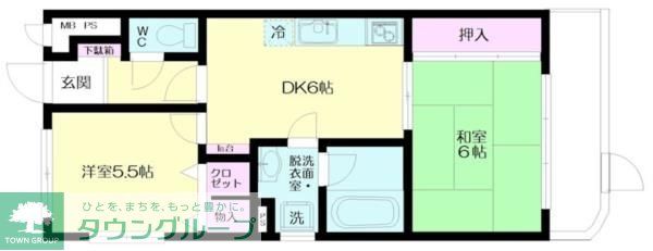 鶴ヶ島市脚折町のマンションの間取り