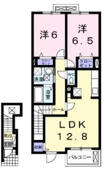 横浜市青葉区桂台のアパートの間取り