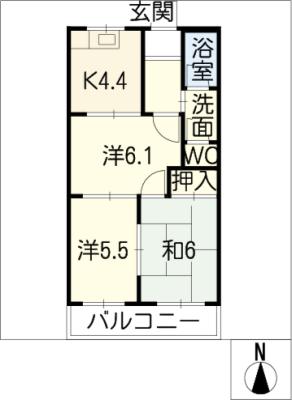 タウンリバー五明の間取り